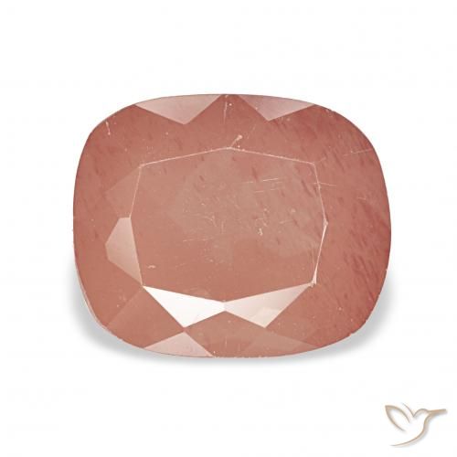 3.14ct 옅은 붉은 오렌지 안데신 래브라도라이트, 방석, 투명한
