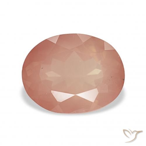 2.90ct 옅은 붉은 오렌지 안데신 래브라도라이트, 타원형, 투명한
