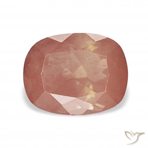 2.65ct 옅은 붉은 오렌지 안데신 래브라도라이트, 방석, 투명한