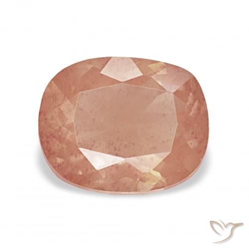 2.07캐럿 천연 라이트 레드 오렌지 안데신 래브라도라이트, 방석, VVS