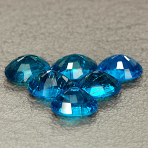 캐럿 천연 라이트 블루 아파타이트 보석, 타원형 컷, 6.8×5.5 mm, SI