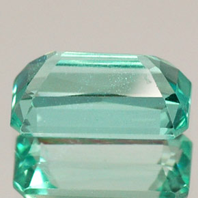 0.97캐럿 천연 라이트 그린 아파타이트, 에메랄드 컷, 7.5×4.3 mm, VS