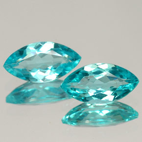 캐럿 천연 라이트 블루 아파타이트 보석, 마퀴즈, 8.3×4.3 mm, VVS-VS