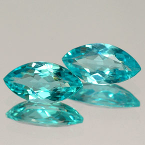 캐럿 천연 라이트 블루 아파타이트 보석, 마퀴즈, 8.3×4.3 mm, VVS-VS