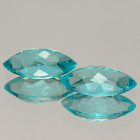 캐럿 천연 라이트 블루 아파타이트 보석, 마퀴즈, 8.3×4.3 mm, VVS-VS