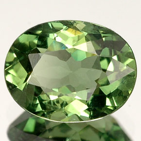1.38캐럿 천연 그린 아파타이트, 타원형 컷, 8×6.2 mm, VVS-VS