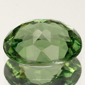 1.38캐럿 천연 그린 아파타이트, 타원형 컷, 8×6.2 mm, VVS-VS