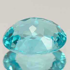 1.36캐럿 천연 라이트 블루 아파타이트, 타원형 컷, 8×6.1 mm, VS