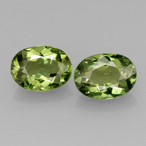 캐럿 천연 그린 아파타이트 보석, 타원형 컷, 7×5.2 mm, VS