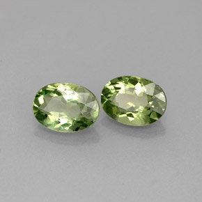 캐럿 천연 녹색 인회석 보석, 타원형 컷, VS