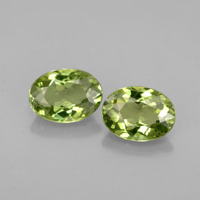 캐럿 천연 그린 아파타이트 보석, 타원형 컷, 7.1×5.3 mm, VS