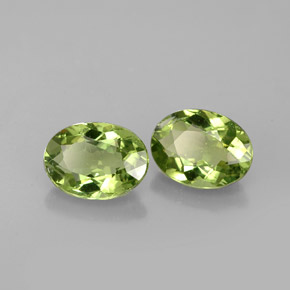 캐럿 천연 그린 아파타이트 보석, 타원형 컷, 7.1×5.3 mm, VS