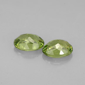 캐럿 천연 그린 아파타이트 보석, 타원형 컷, 7.1×5.3 mm, VS