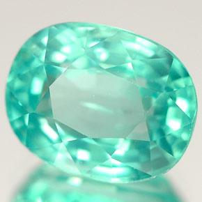 4.78캐럿 천연 라이트 그린 아파타이트, 타원형 컷, 10.9×8.6 mm, VS
