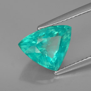 2.58캐럿 천연 라이트 그린 아파타이트, 트릴리언, 10.3×8.1 mm, VS