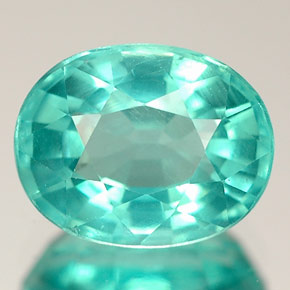 2.57캐럿 천연 라이트 그린 아파타이트, 타원형 컷, 9.2×7.3 mm, VS