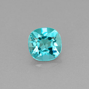 0.99캐럿 천연 라이트 그린 아파타이트, 쿠션 컷, 6.1×6.1 mm, VS