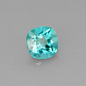 0.99캐럿 천연 라이트 그린 아파타이트, 쿠션 컷, 6.1×6.1 mm, VS