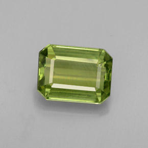 1.88캐럿 천연 그린 아파타이트, 에메랄드 컷, 8.1×6.1 mm, VS