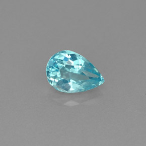 0.83캐럿 천연 라이트 블루 아파타이트, 배 모양, 7.1×5 mm, VS