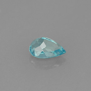 0.83캐럿 천연 라이트 블루 아파타이트, 배 모양, 7.1×5 mm, VS