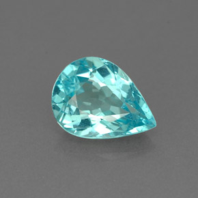 1.17캐럿 천연 라이트 블루 아파타이트, 배 모양, 8.1×6 mm, VS