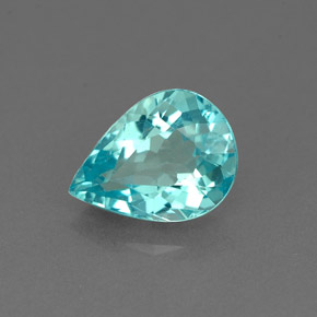 1.17캐럿 천연 라이트 블루 아파타이트, 배 모양, 8.1×6 mm, VS