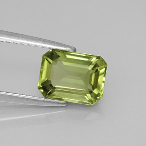1.66캐럿 천연 그린 아파타이트, 에메랄드 컷, 8×6.1 mm, VS