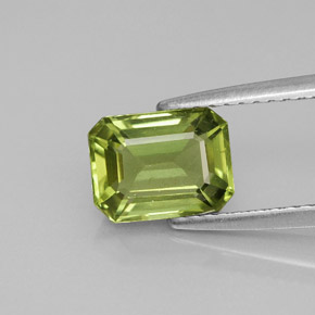 1.66캐럿 천연 그린 아파타이트, 에메랄드 컷, 8×6.1 mm, VS