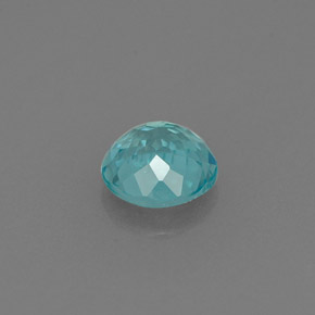 0.67캐럿 천연 라이트 블루 아파타이트, 라운드 컷, 5.48 mm, VVS-VS