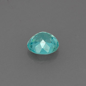 0.63캐럿 천연 라이트 블루 아파타이트, 라운드 컷, 5.37 mm, VS