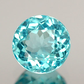 0.74캐럿 천연 라이트 블루 아파타이트, 라운드 컷, 5.45 mm, VS-SI