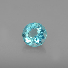0.70캐럿 천연 라이트 블루 아파타이트, 라운드 컷, 5.47 mm, VS-SI