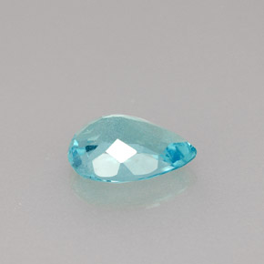 0.96캐럿 천연 라이트 블루 아파타이트, 배 모양, 7.7×5.6 mm, VS