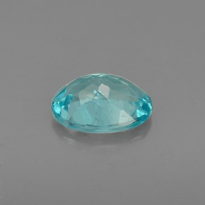 0.93캐럿 천연 라이트 블루 아파타이트, 타원형 컷, 7.4×5.5 mm, VS