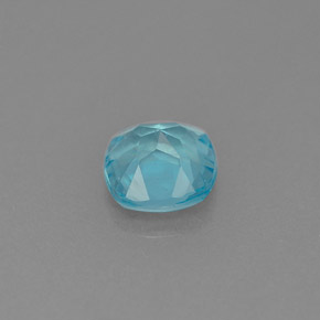 0.99캐럿 천연 라이트 블루 아파타이트, 쿠션 컷, 6.1×6.1 mm, VS-SI