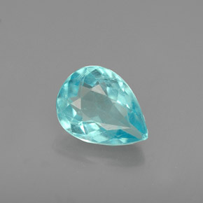 1.12캐럿 천연 라이트 블루 아파타이트, 배 모양, 7.8×5.8 mm, VS