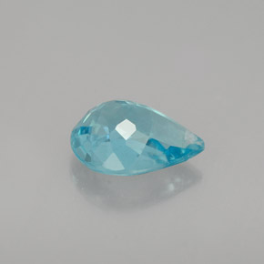 1.03캐럿 천연 라이트 블루 아파타이트, 배 모양, 7.8×5.8 mm, VS