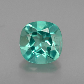 0.93캐럿 천연 라이트 그린 아파타이트, 쿠션 컷, 6×6 mm, VS