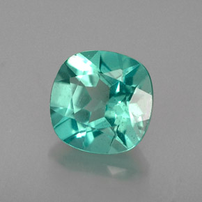 0.93캐럿 천연 라이트 그린 아파타이트, 쿠션 컷, 6×6 mm, VS