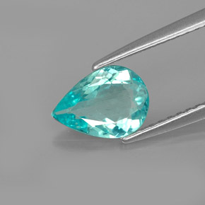 0.97캐럿 천연 라이트 블루 아파타이트, 배 모양, 8.2×6 mm, VS-SI