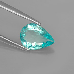 0.97캐럿 천연 라이트 블루 아파타이트, 배 모양, 8.2×6 mm, VS-SI
