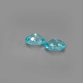 캐럿 천연 라이트 블루 아파타이트 보석, 타원형 컷, 6.2×4.3 mm, VS