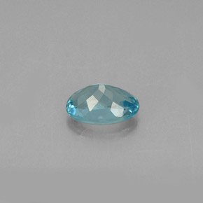 0.53캐럿 천연 라이트 블루 아파타이트, 타원형 컷, 6.2×4.2 mm, VS
