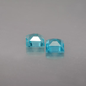 캐럿 천연 라이트 블루 아파타이트 보석, 스퀘어, 4.9×4.8 mm, VS
