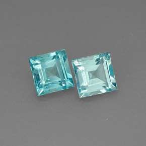 캐럿 천연 라이트 블루 아파타이트 보석, 스퀘어, 4.9×4.8 mm, VS