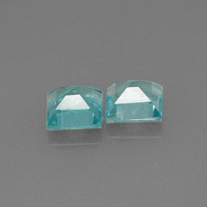 캐럿 천연 라이트 블루 아파타이트 보석, 스퀘어, 4.9×4.8 mm, VS