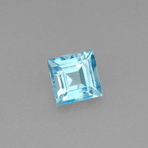 0.74캐럿 천연 라이트 블루 아파타이트, 스퀘어, 5×4.9 mm, VS-SI