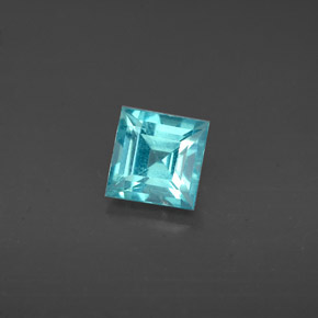 0.71캐럿 천연 라이트 블루 아파타이트, 스퀘어, 5×4.9 mm, VS