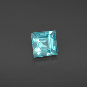 0.71캐럿 천연 라이트 블루 아파타이트, 스퀘어, 5×4.9 mm, VS
